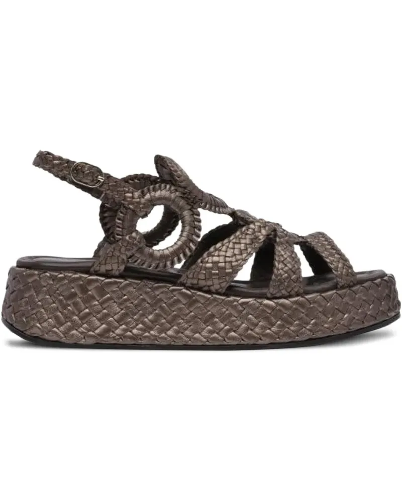 Toni Pons Geflochtene Sandalen mit Ringdetail - Braun Braun