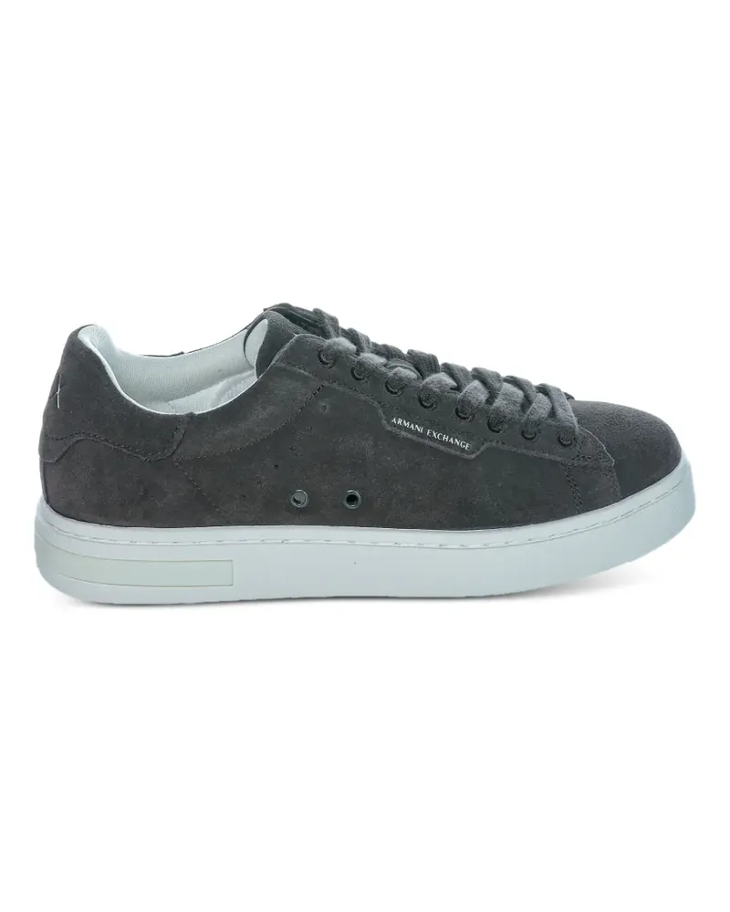 Armani Exchange Sneakers aus Wildleder mit Logo-Print - Schwarz Schwarz