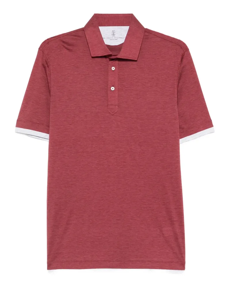 Brunello Cucinelli Poloshirt mit kurzen Ärmeln - Rot Rot