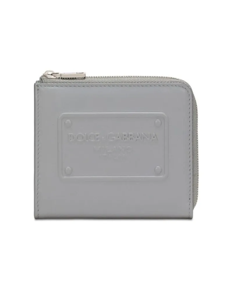 Dolce & Gabbana Portemonnaie mit Rundumreißverschluss - Grau Grau