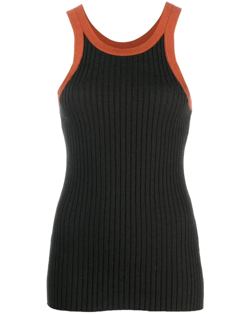 PAULA Tanktop aus geripptem Strick - Grün Grün