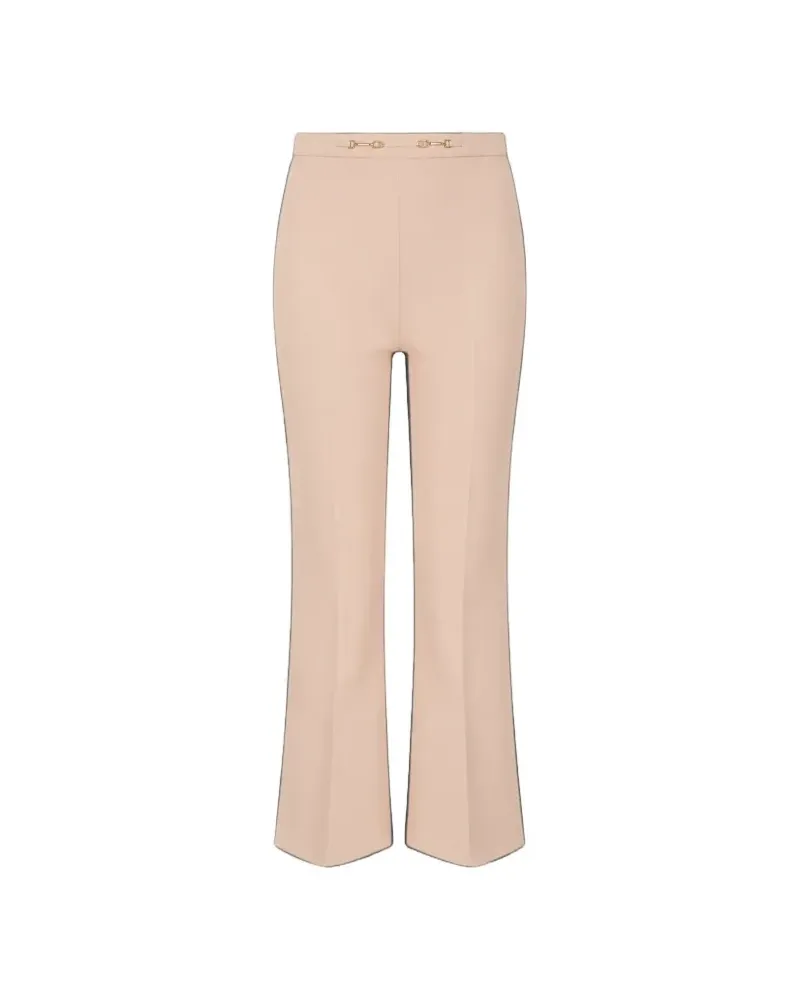 Elisabetta Franchi welt-pocket flared trousers - Nude Nude