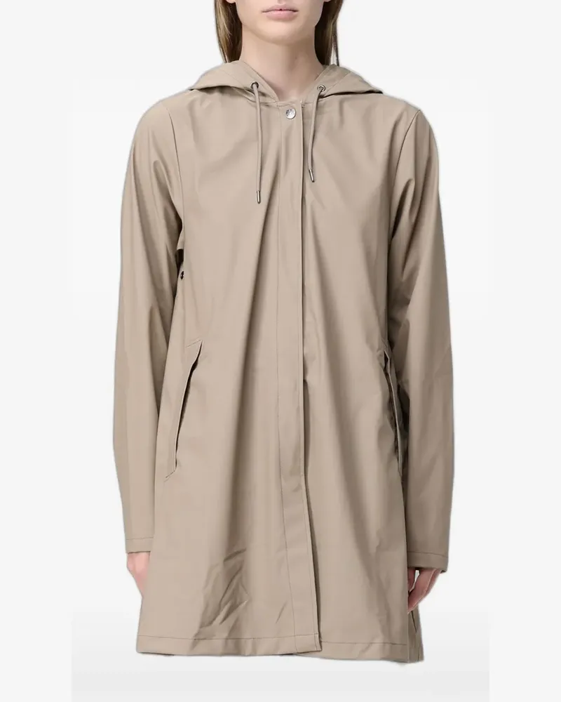 RAINS hooded trench coat - Nude Nude