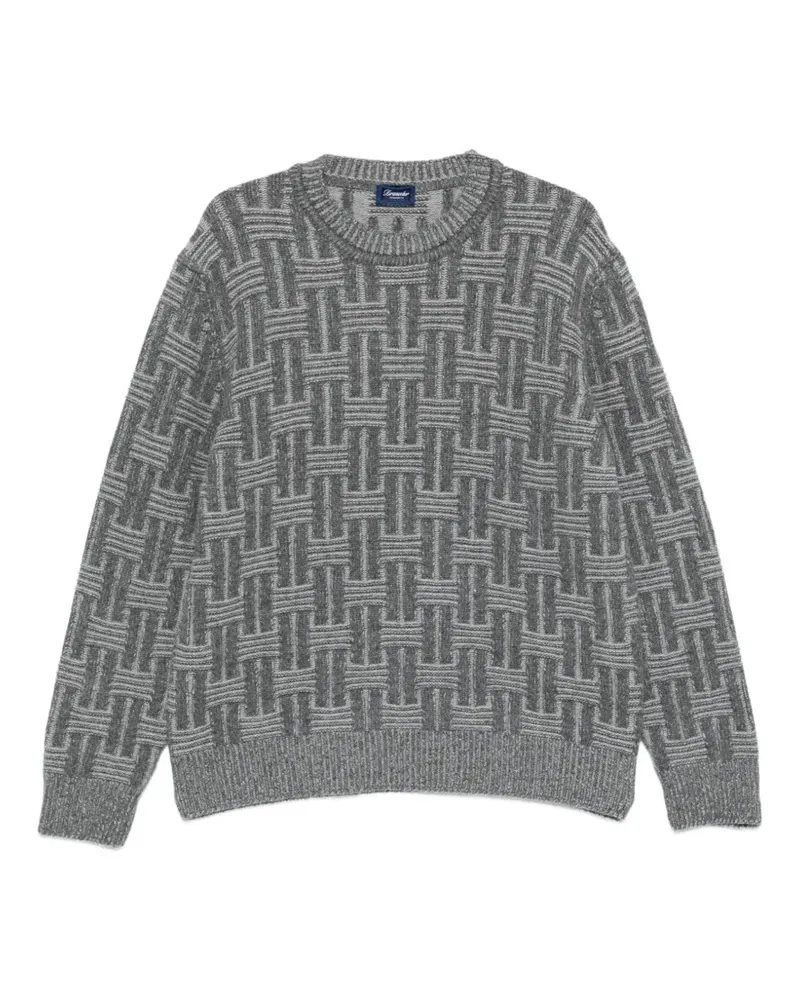 Drumohr  basket-weave crew-neck sweater - Grau Grau