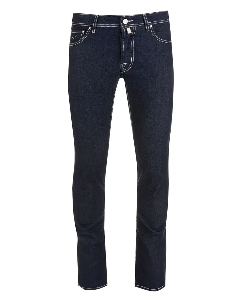 Jacob Cohën Straight-Leg-Jeans mit Kontrastnähten - Blau Blau