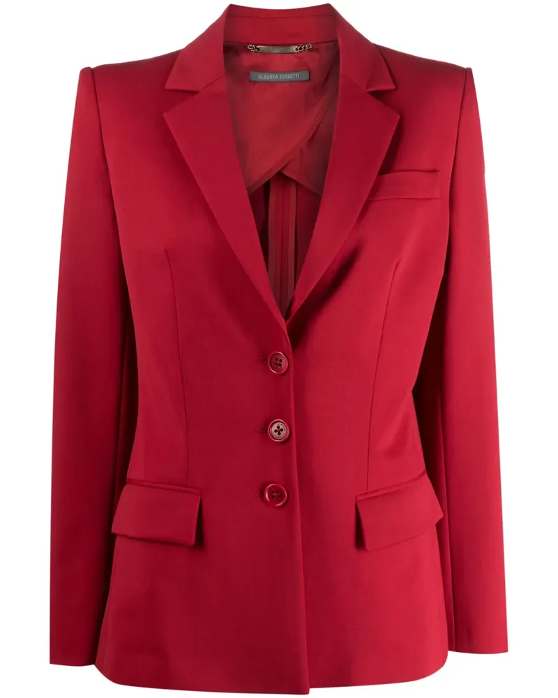 Alberta Ferretti Einreihiges Sakko - Rot Rot