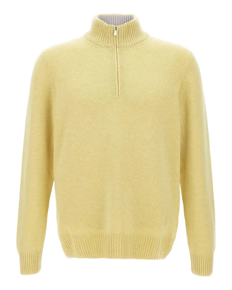 Gran Sasso Pullover mit Reißverschluss - Gelb Gelb