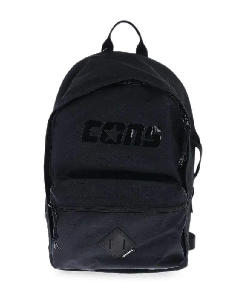 Converse Ripstop-Rucksack mit Logo-Patch - Schwarz Schwarz