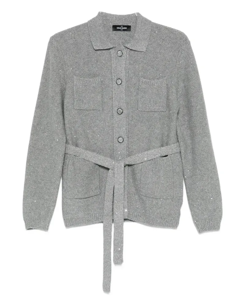 Gran Sasso button-fastening belted cardigan - Grau Grau