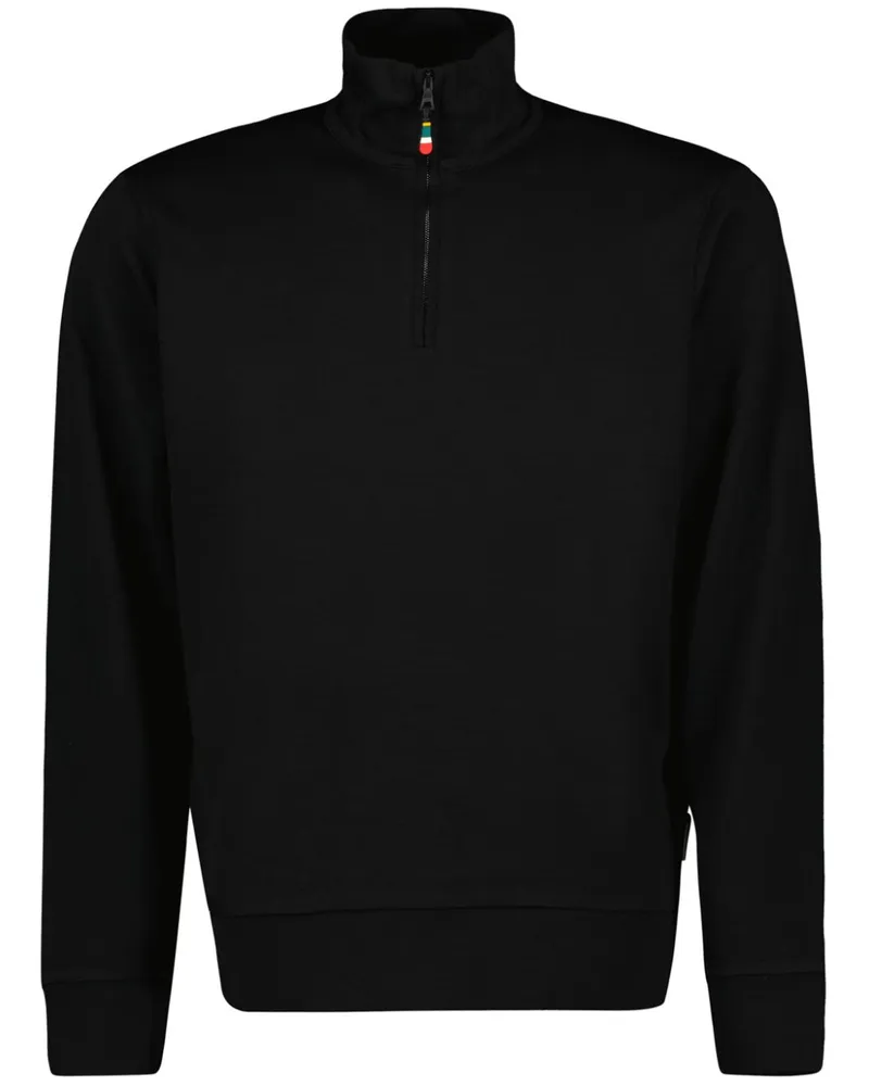 Orlebar Brown Stehkragen-Pullover mit kurzem Reißverschluss - Schwarz Schwarz