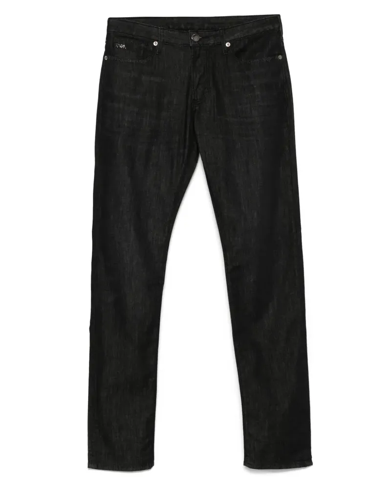 Emporio Armani Jeans mit Logo-Patch - Schwarz Schwarz