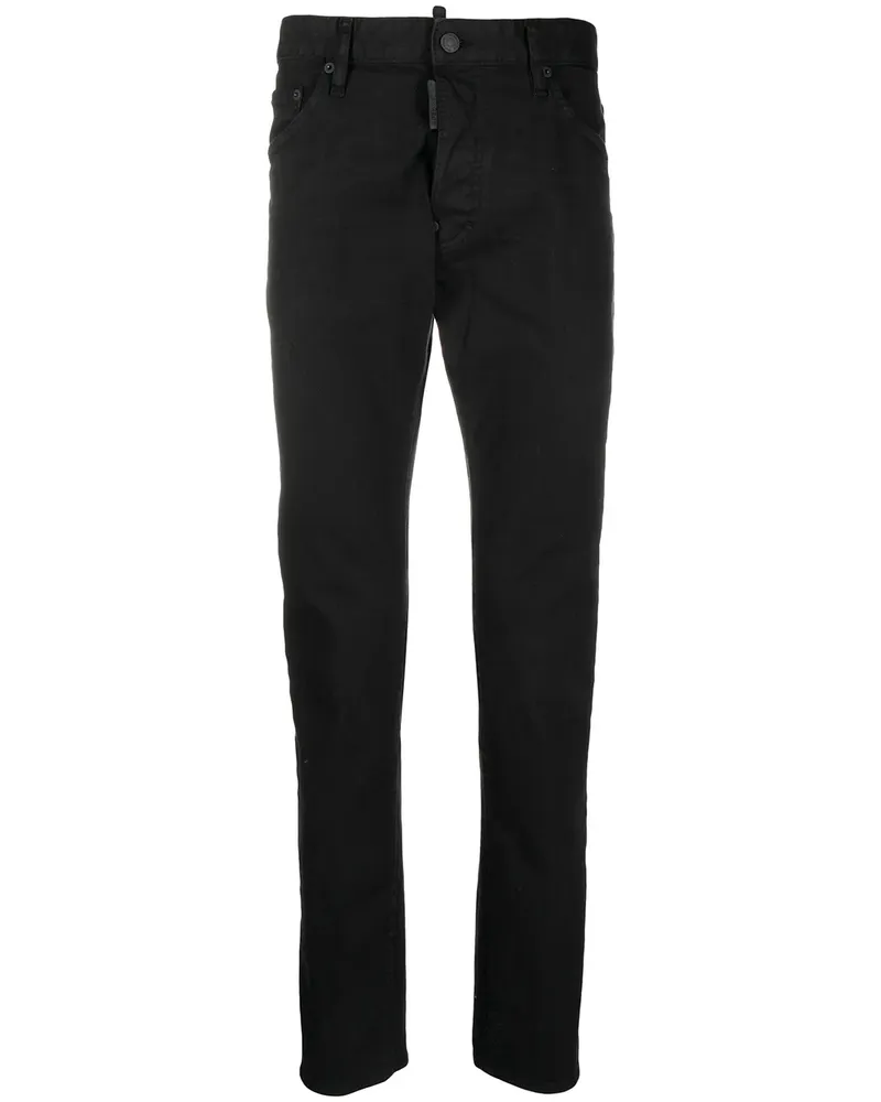 Dsquared2 Jeans mit Logo-Patch - Schwarz Schwarz
