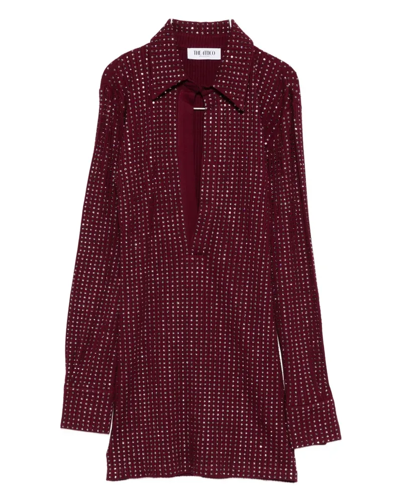 ATTICO Kleid mit verziertem Kragen - Rot Rot