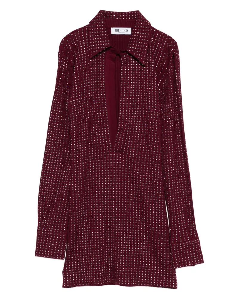 ATTICO Kleid mit verziertem Kragen - Rot Rot