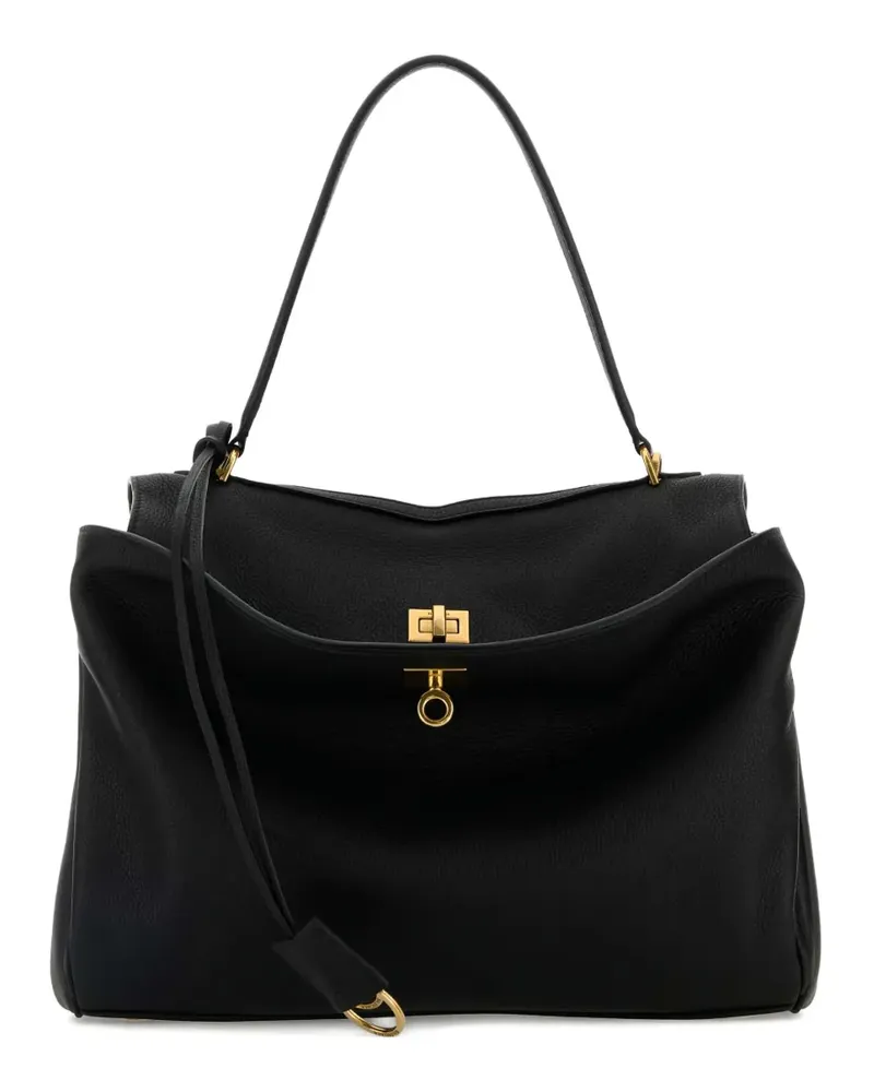 Balenciaga Schultertasche aus Leder - Schwarz Schwarz
