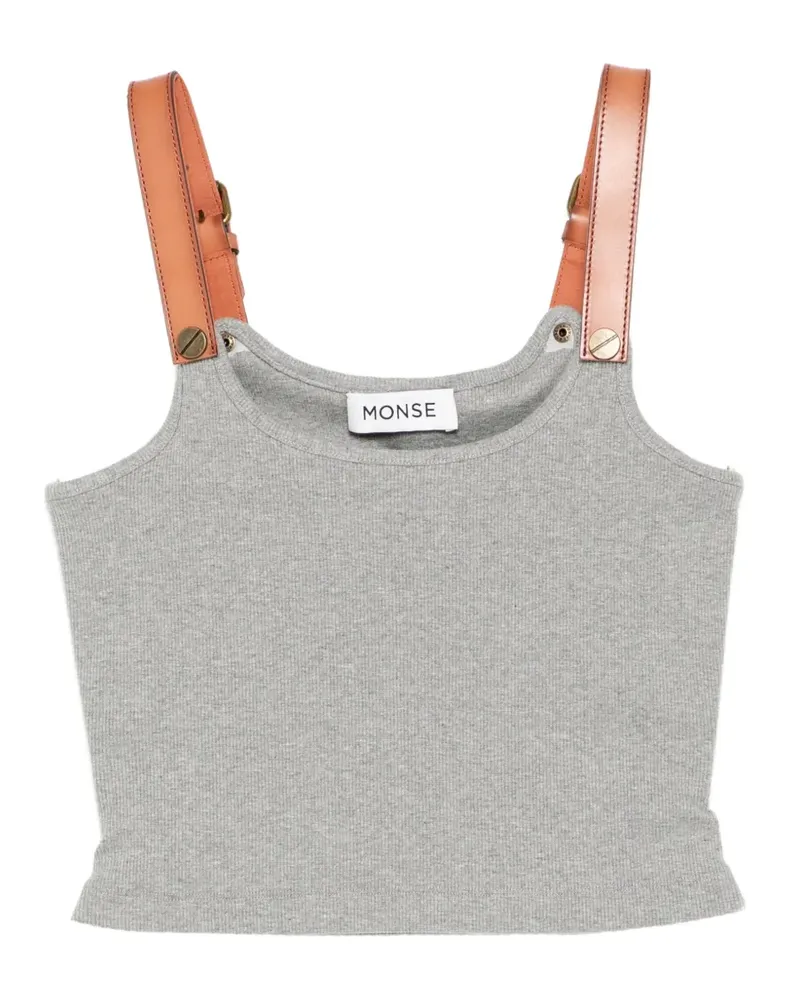 Monse Trägershirt aus Leder - Grau Grau