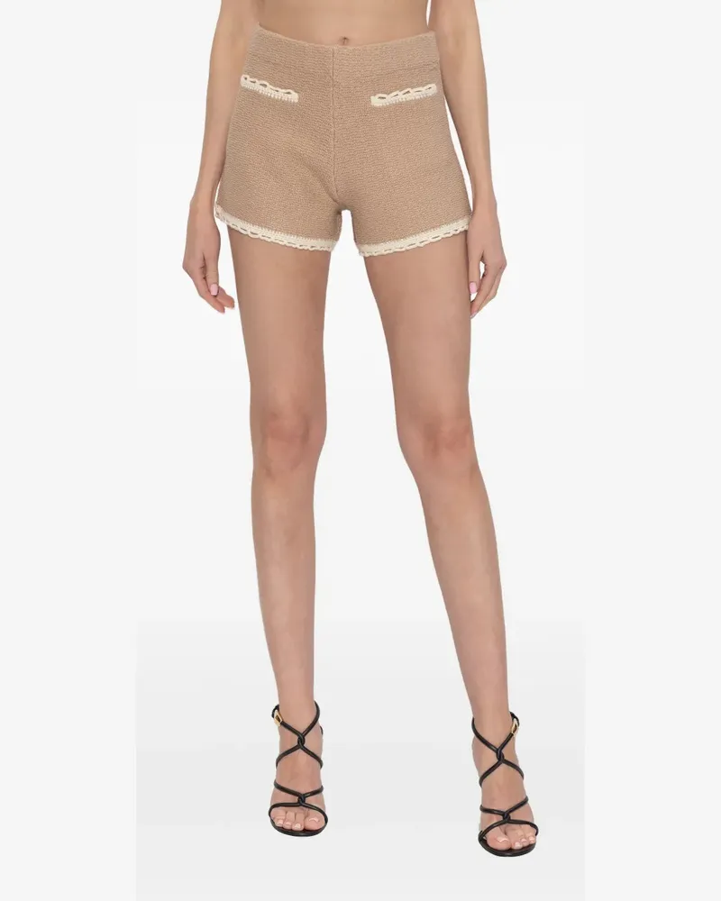 Posse Willow Shorts mit Häkelbesatz - Nude Nude