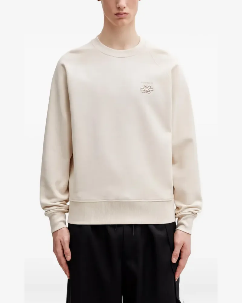 Filling Pieces Sweatshirt mit Logo-Stickerei - Nude Nude