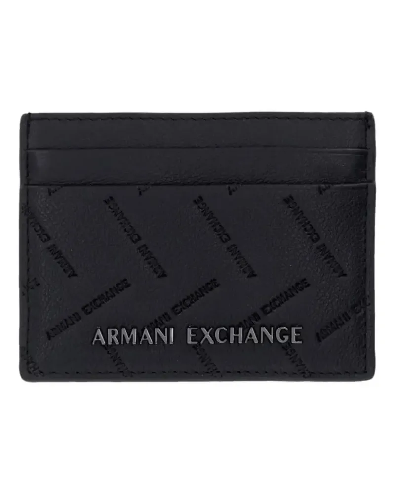 Armani Exchange logo-debossed wallet - Schwarz Schwarz