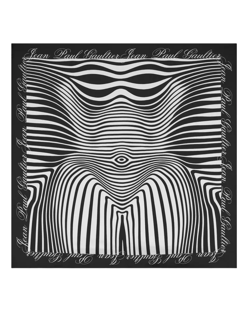 Jean Paul Gaultier printed silk scarf - Schwarz Schwarz