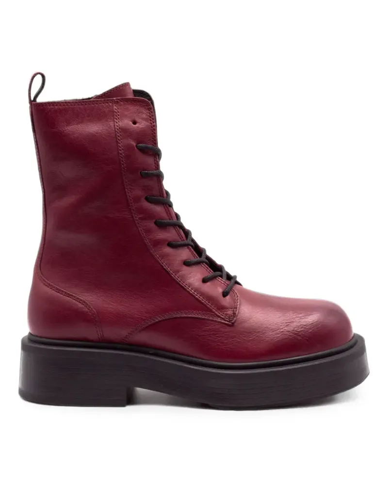Vic Matié lace-up leather ankle boots - Rot Rot
