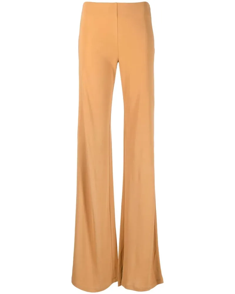 Alberta Ferretti Ausgestellte High-Waist-Hose Braun