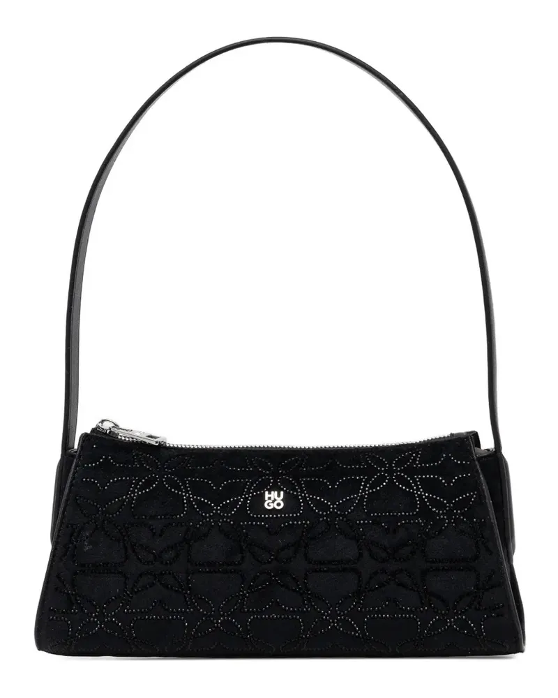 HUGO BOSS embellished logo-detail zip-fastening shoulderbag - Schwarz Schwarz