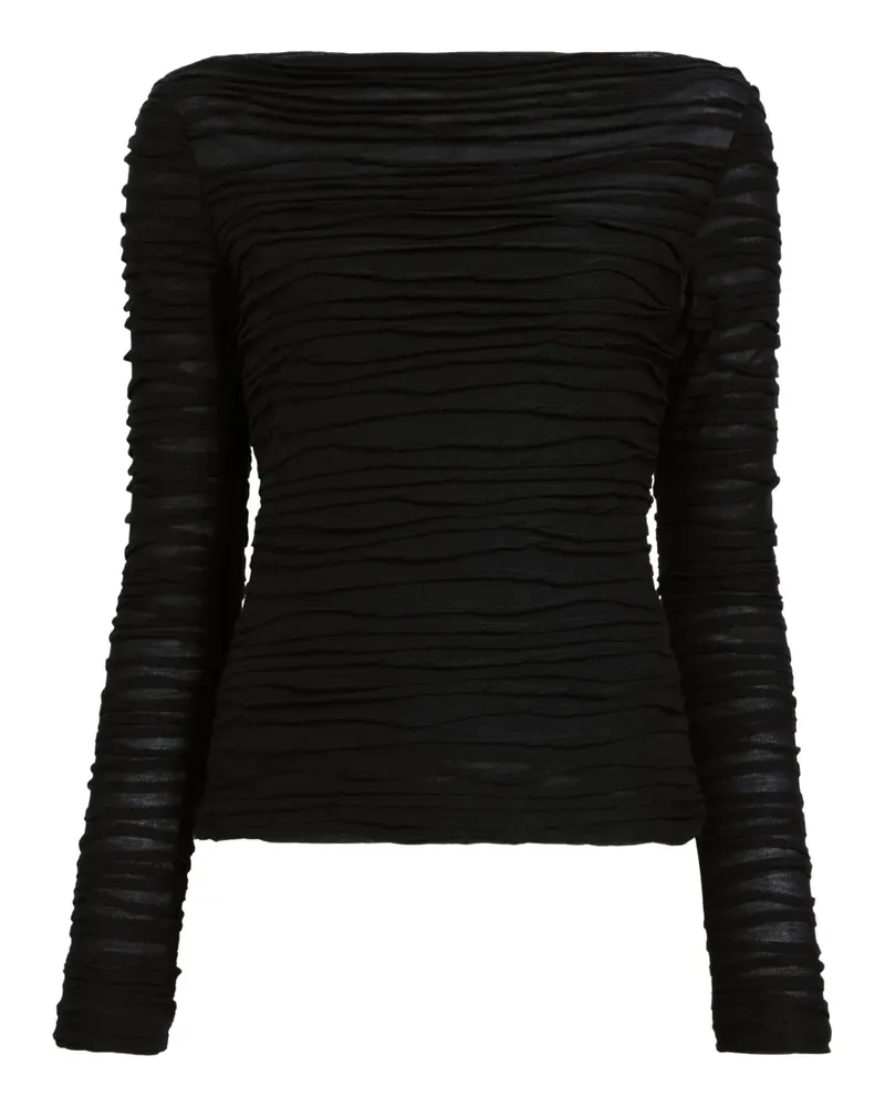 Proenza Schouler Gerafftes Oberteil - Schwarz Schwarz