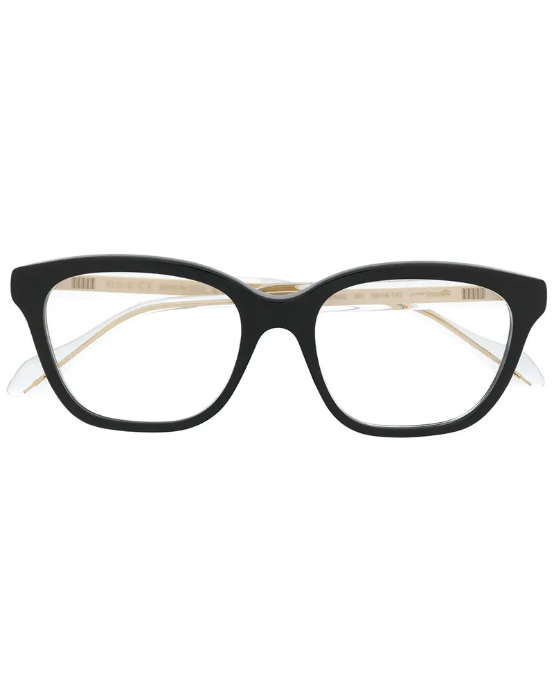 Gucci Transparente Brille - Schwarz Schwarz