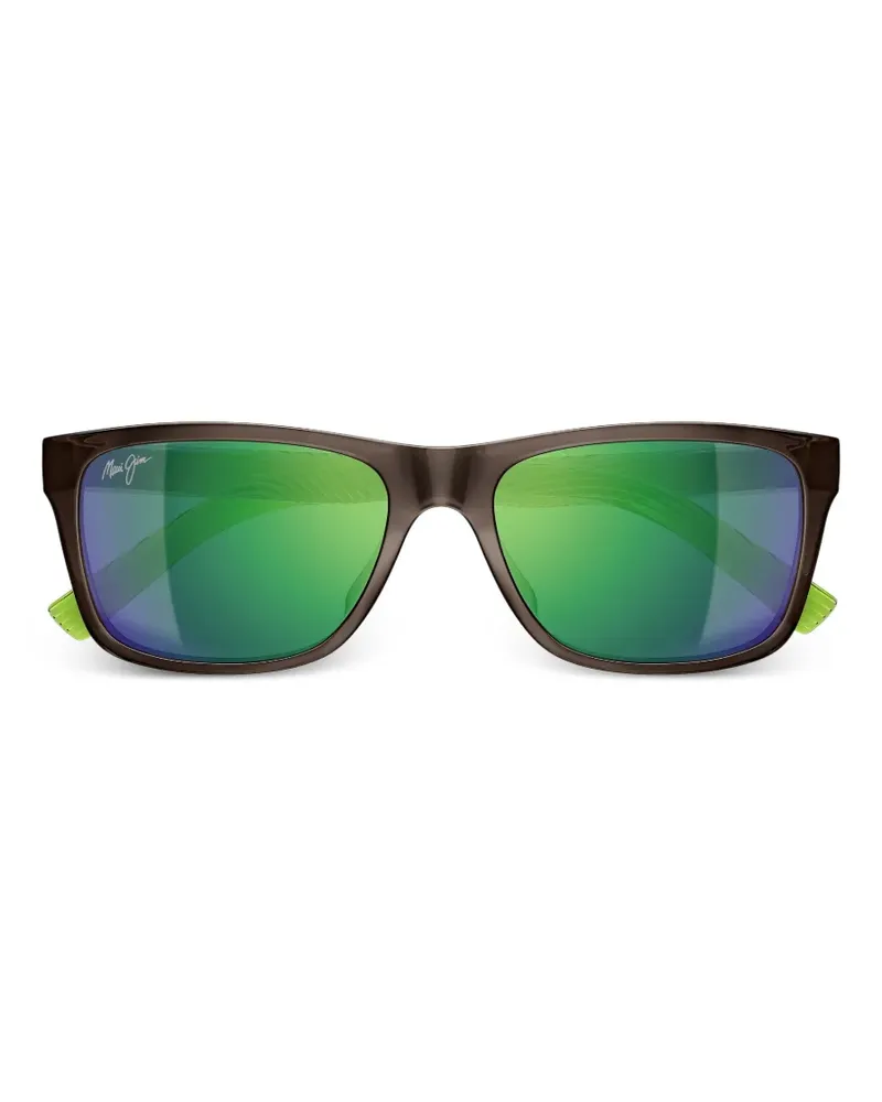 Maui Jim Kōwelo Sonnenbrille mit eckigem Gestell - Braun Braun