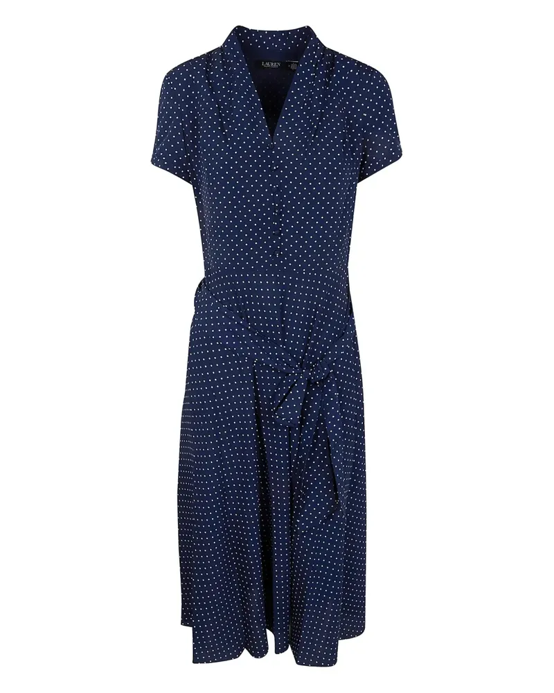 Ralph Lauren Gepunktetes Midikleid - Blau Blau
