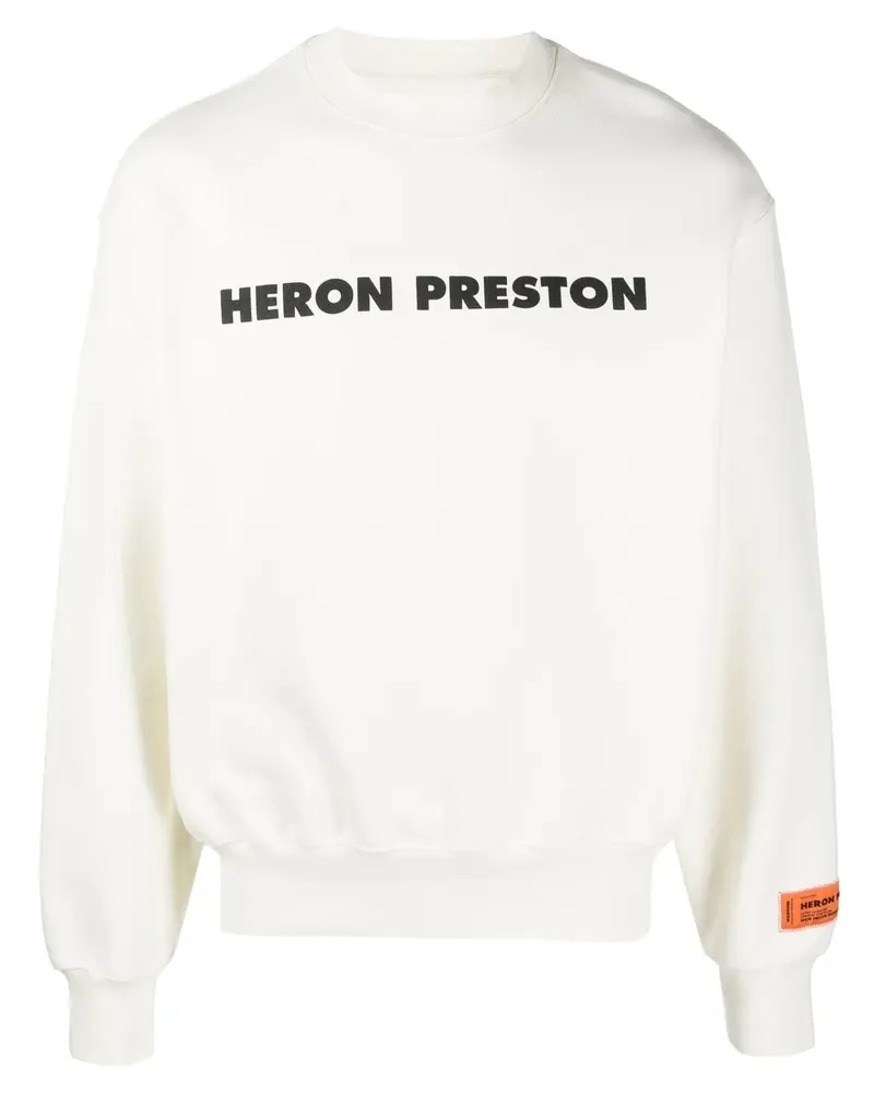 Heron Preston Sweatshirt aus Bio-Baumwolle mit Logo-Print - Weiß Weiß