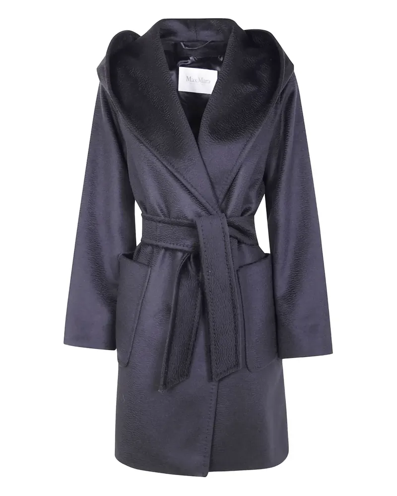 Max Mara hooded belted coat - Schwarz Schwarz