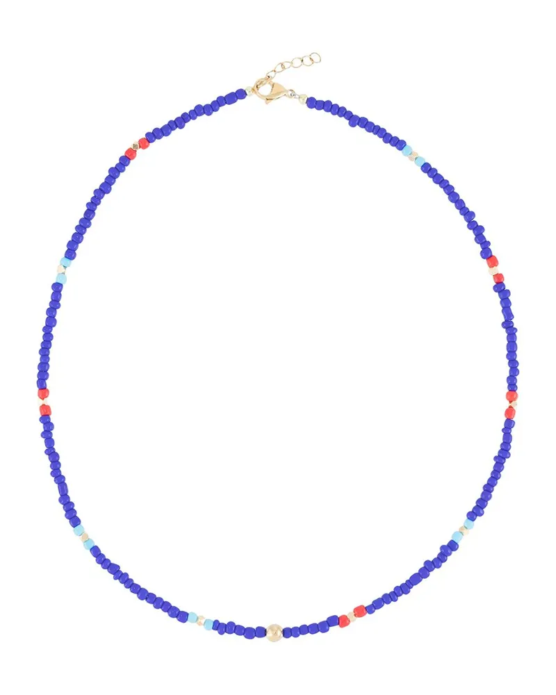 Nialaya Gewickeltes Korallenperlenarmband - Blau Blau