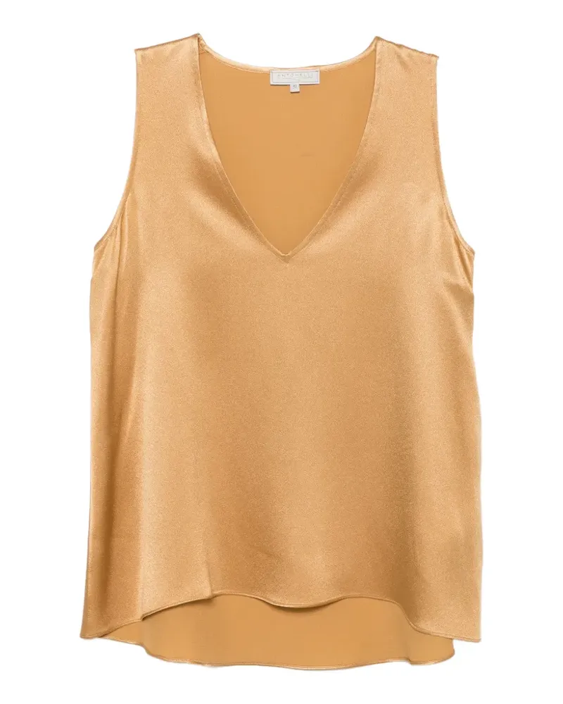 Antonelli Firenze Angelica Bluse mit V-Ausschnitt - Gelb Gelb