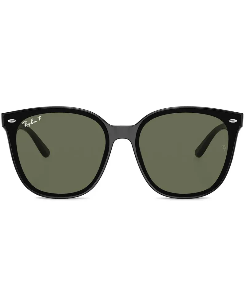 Ray Ban Sonnenbrille mit eckigem Gestell - Schwarz Schwarz