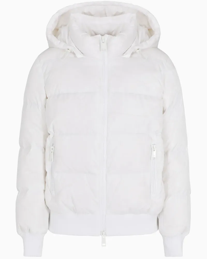 Armani Exchange Gefütterte Jacke mit Reißverschluss - Weiß Weiß