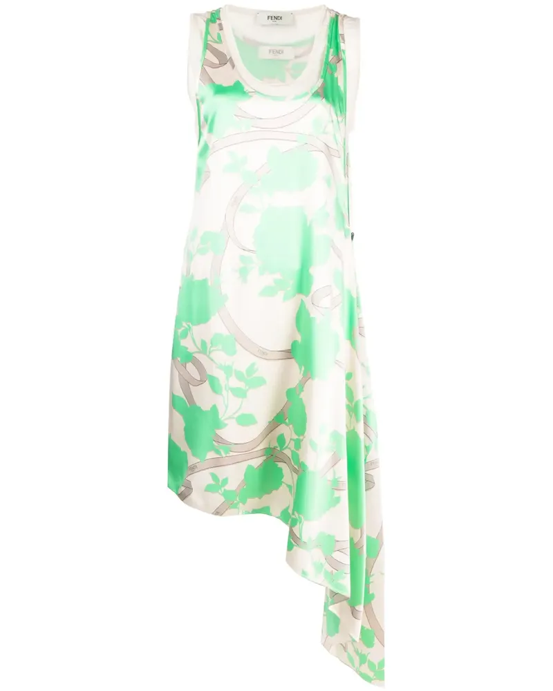 Fendi Klassisches Seidenkleid - Nude Nude