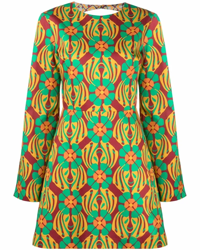 La DoubleJ Minikleid mit Blumen-Print - Rot Rot