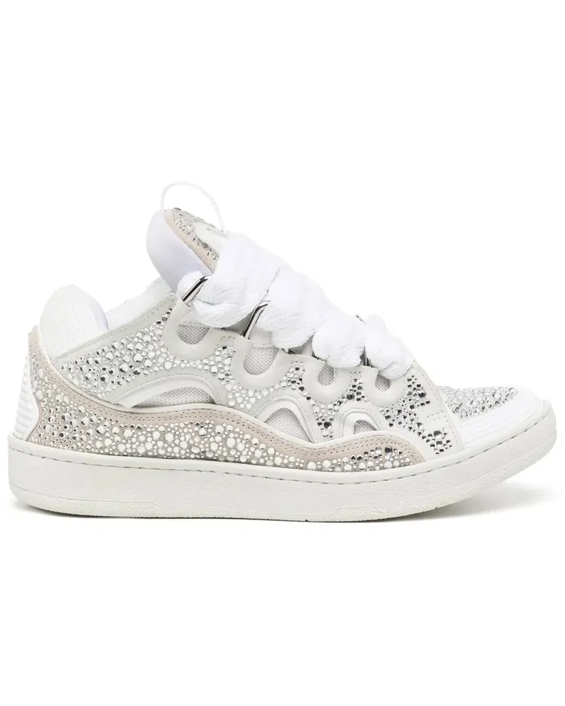 Lanvin Curb Sneakers mit Strass - Weiß Weiß