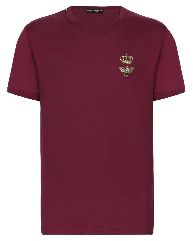 Dolce & Gabbana T-Shirt mit Stickerei - Rot Rot