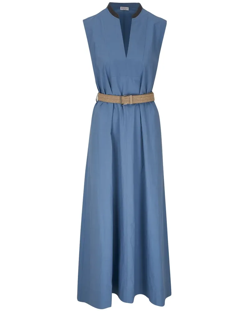 Brunello Cucinelli Kleid aus Baumwolle - Blau Blau