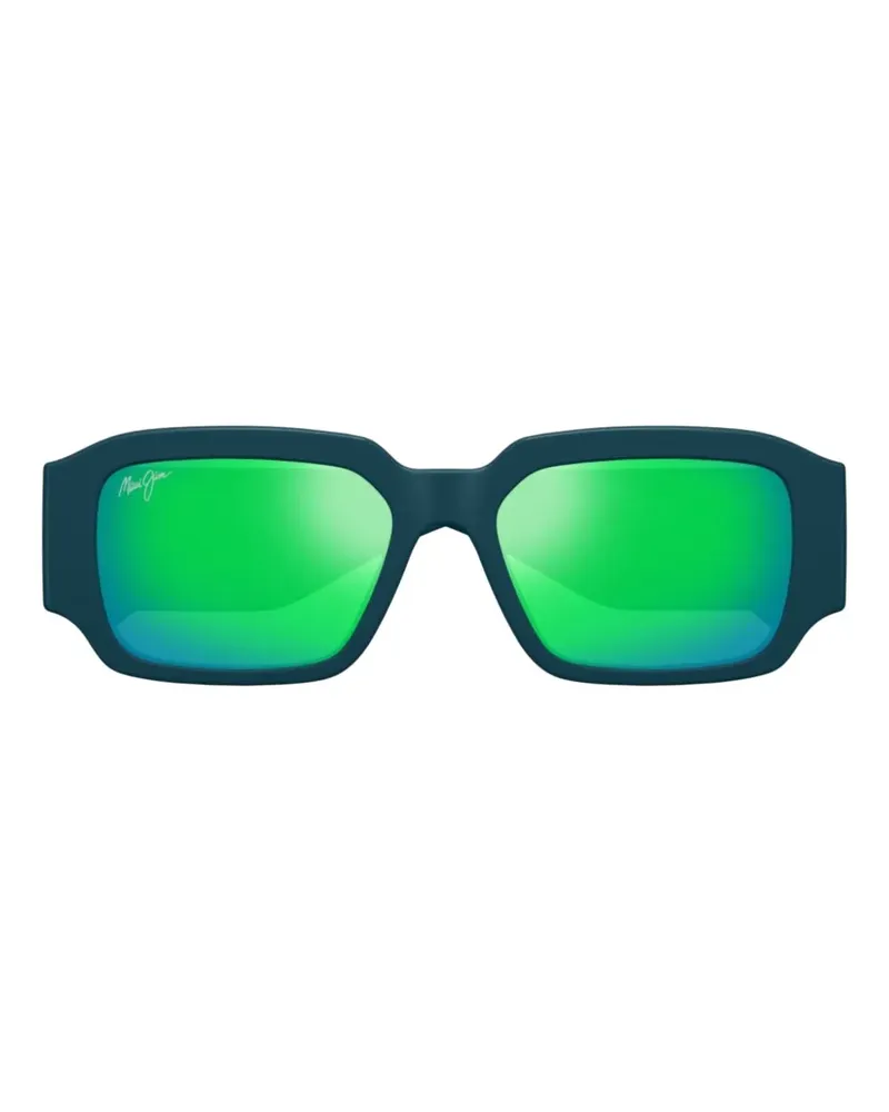Maui Jim Sonnenbrille mit eckigem Gestell - Blau Blau