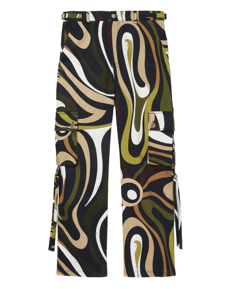 Emilio Pucci Cargohose mit Wirbel-Print - Grün Grün