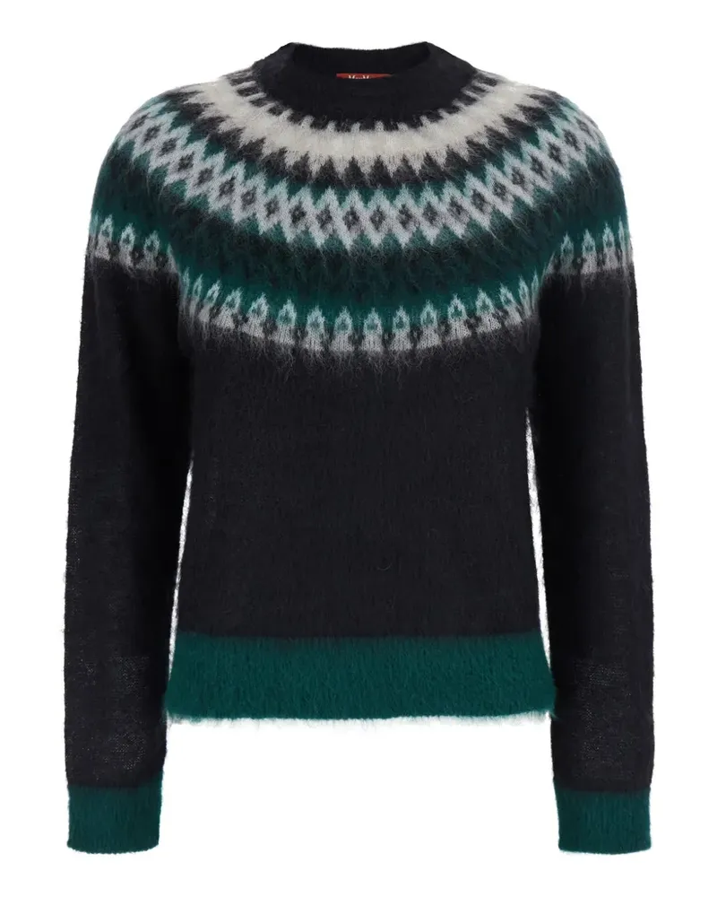 Max Mara Gebürsteter Strickpullover - Schwarz Schwarz