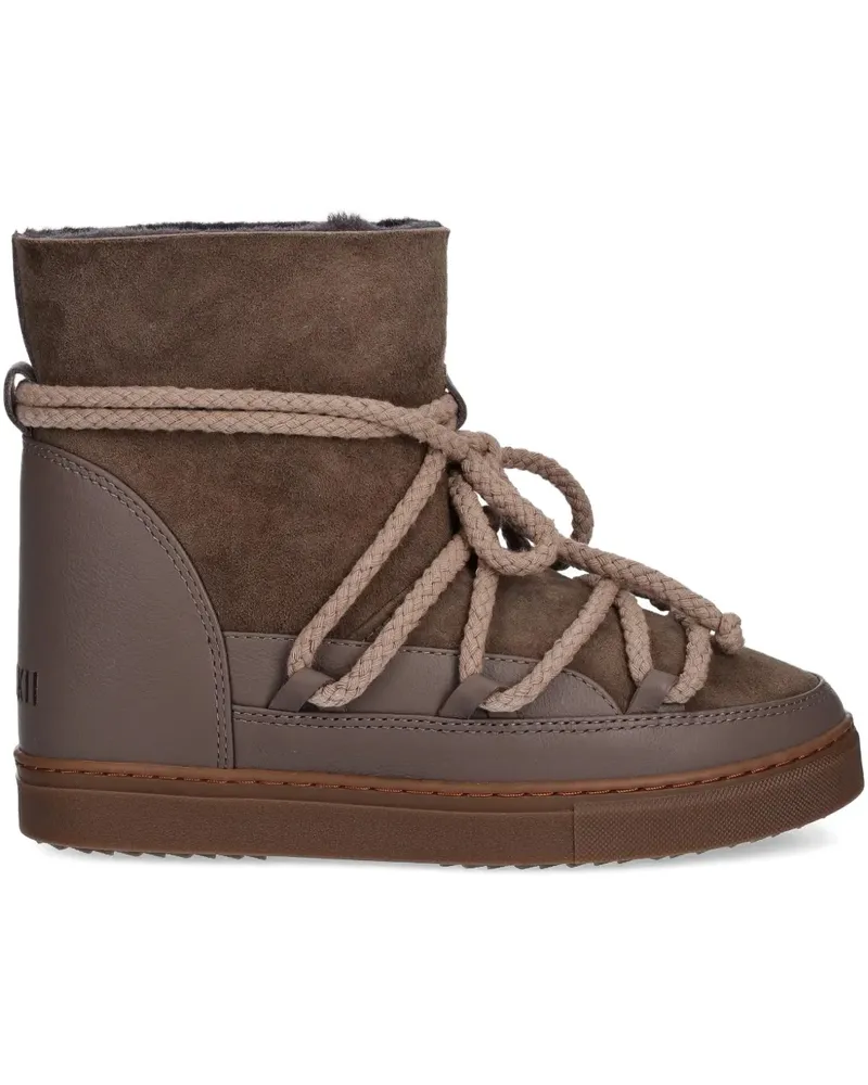 INUIKII Stiefel mit Kontrasteinsätzen - Braun Braun