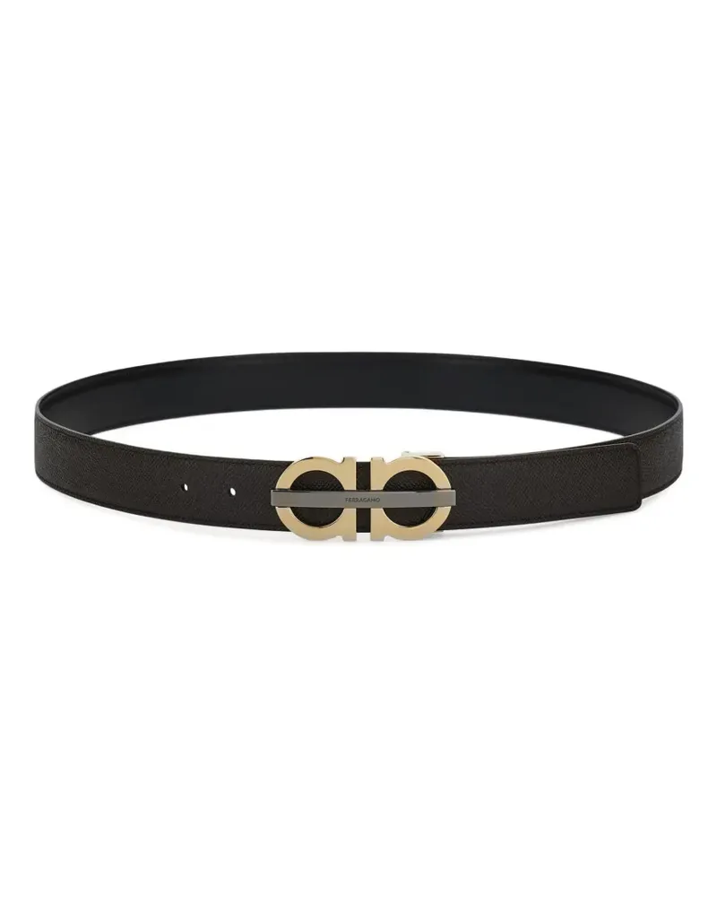 Ferragamo Wendbarer Gürtel mit Gancini-Schnalle - Schwarz Schwarz