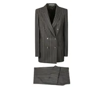 Doppelreihiger Anzug mit Nadelstreifen - Grau