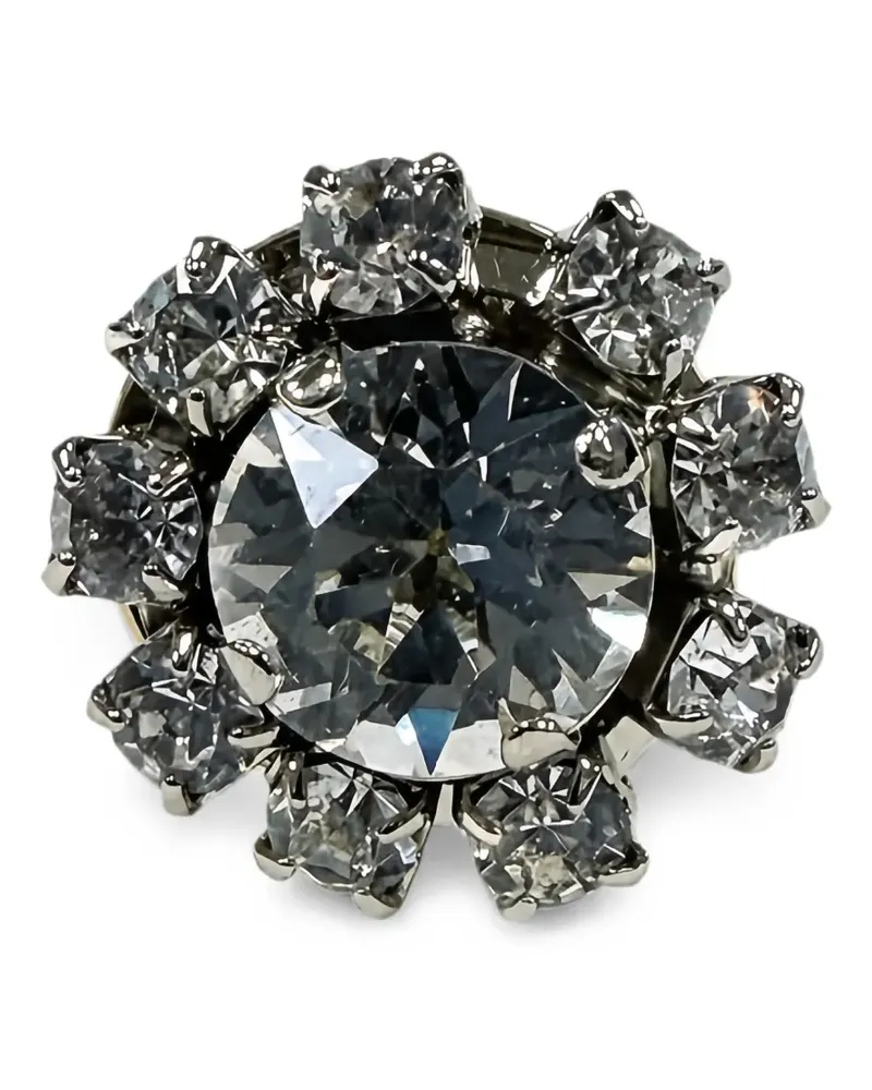 Maison Margiela crystal-embellished floral-motif ring - Gold Gold