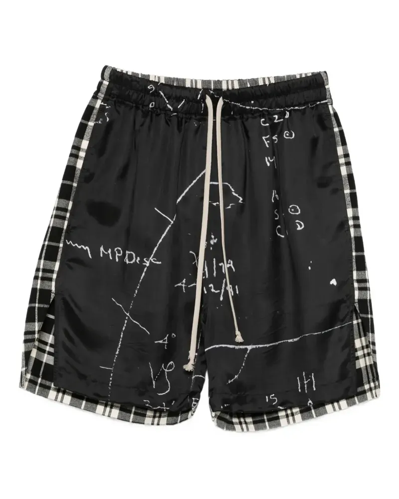 Rick Owens graphic-print shorts - Schwarz Schwarz